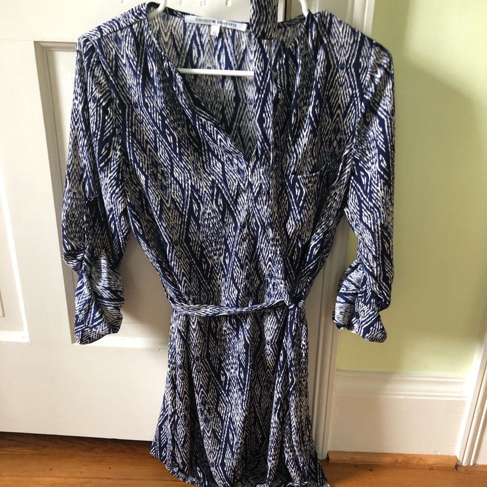 Collective Concepts Navy and White dress